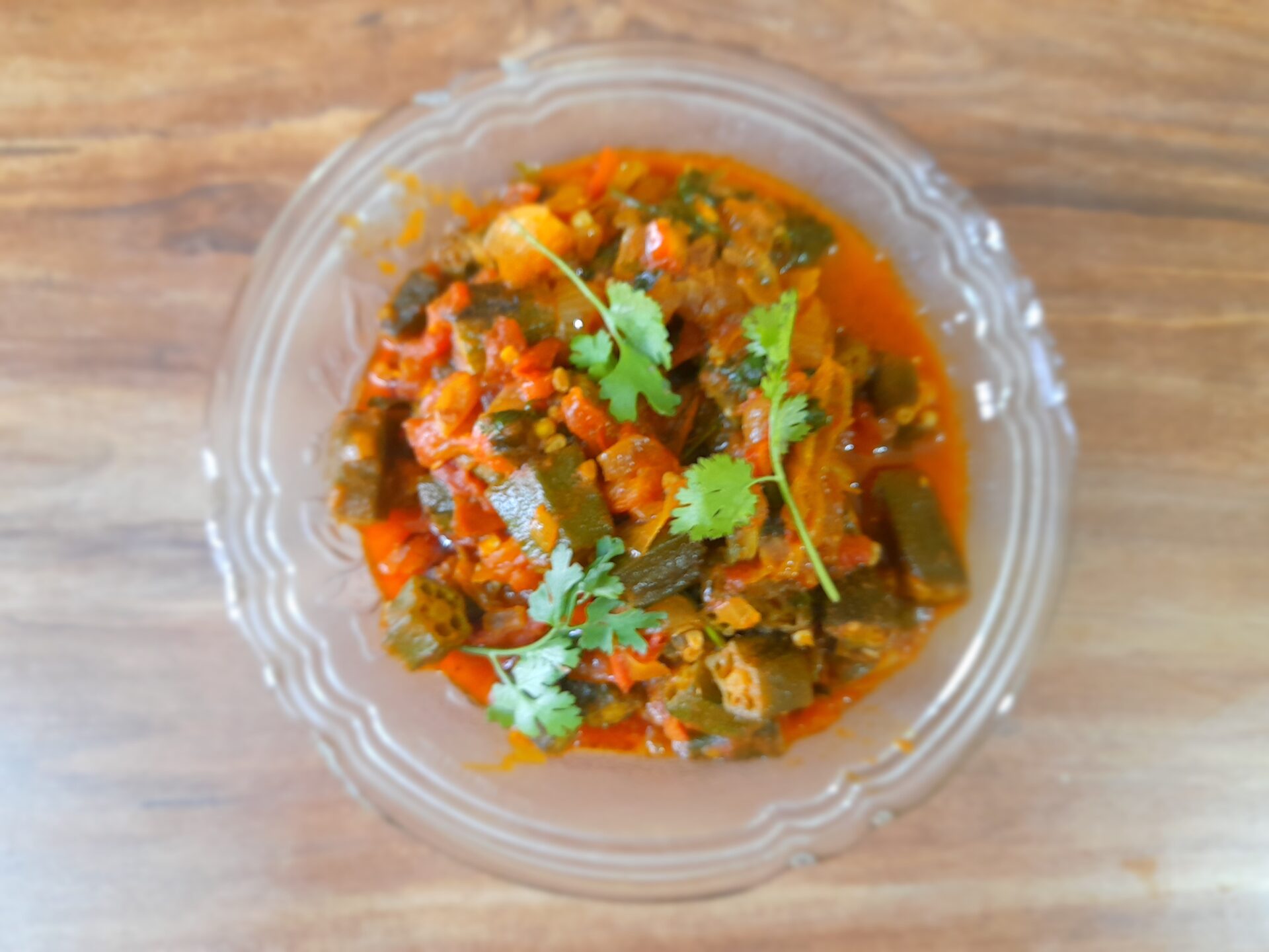 Bendakaya Tomato Curry