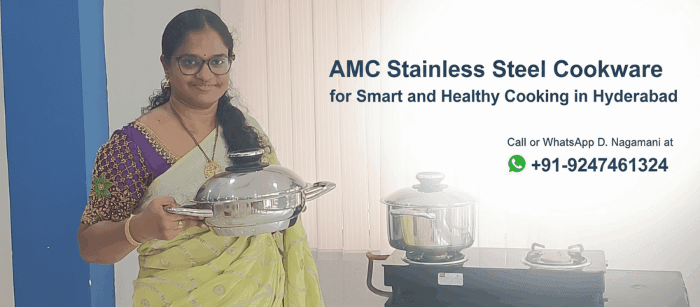 AMC Stainless steel Healthy Cookware Hyderabad Ameerpet
