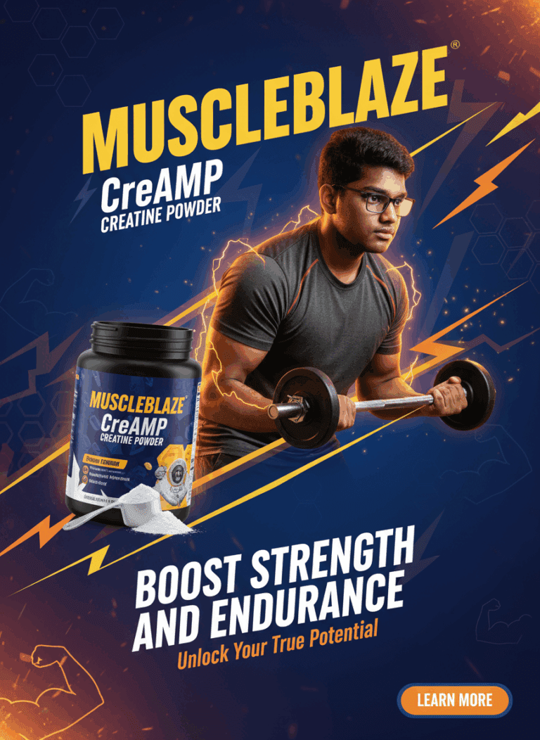 💪 Boost Your Strength & Endurance with MuscleBlaze CreAMP Creatine Powder. revanth sai
